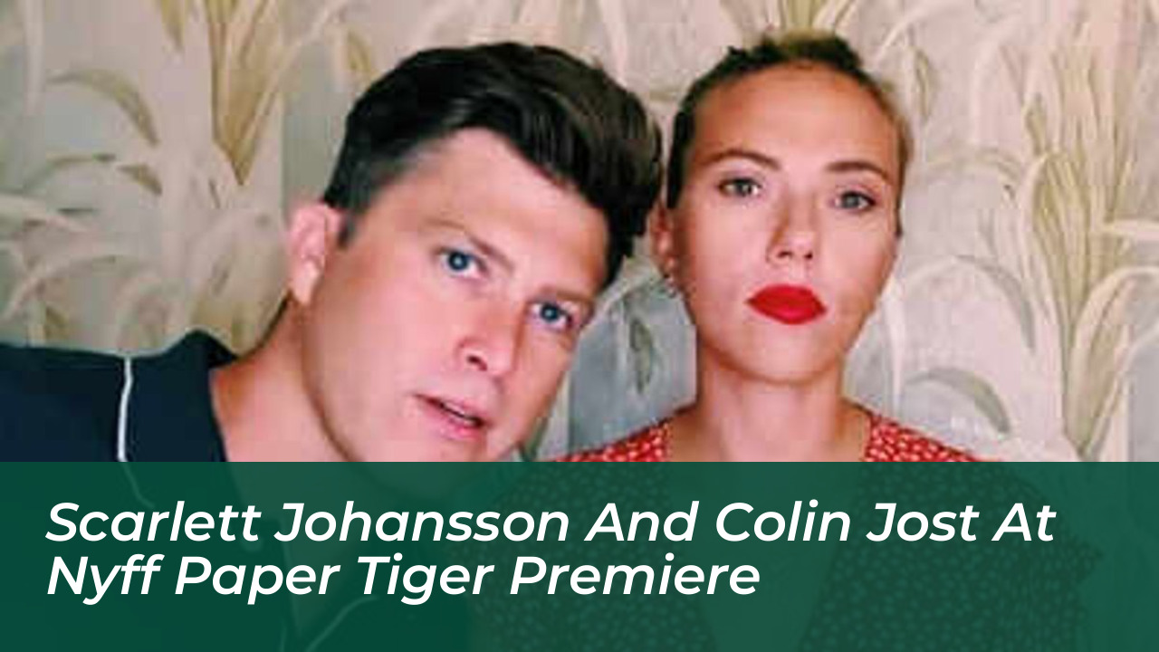 scarlett johansson and colin jost at nyff paper tiger premiere 6STG