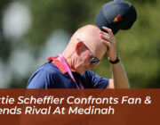 scottie scheffler confronts fan defends rival at medinah AUKp