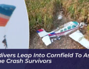 skydivers leap into cornfield to assist plane crash survivors wWPR