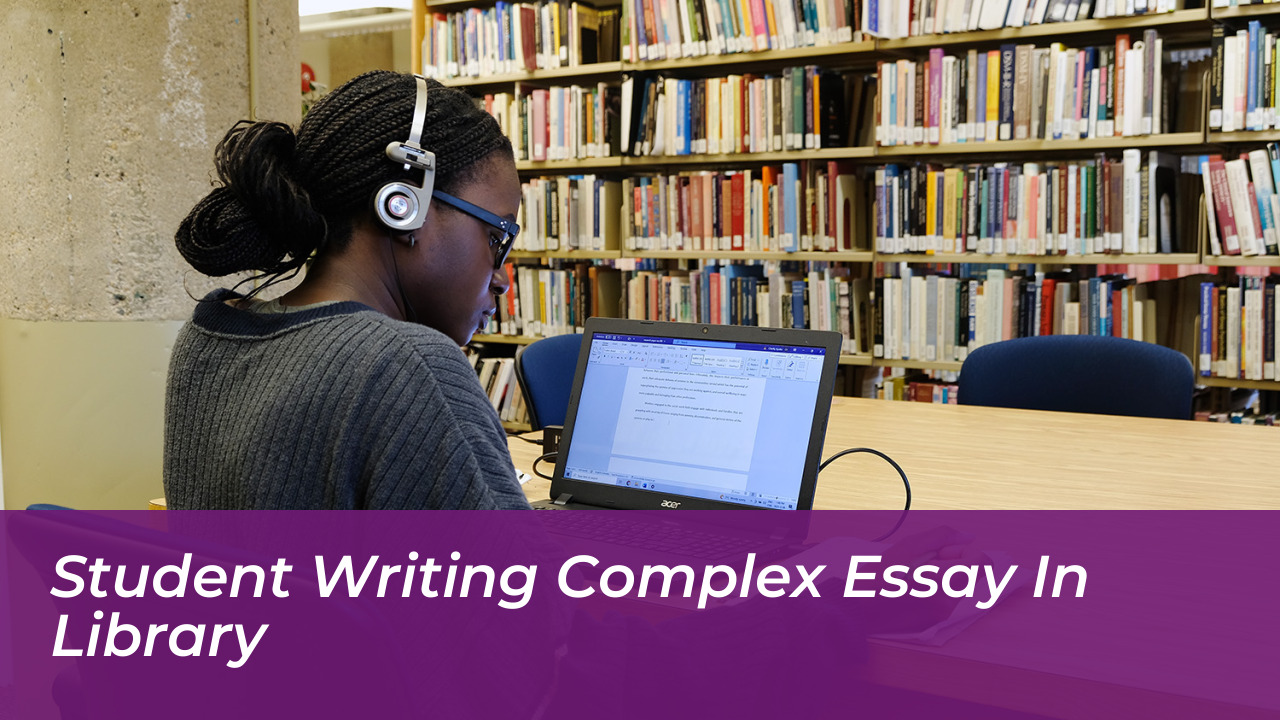 New College of Florida President Warns of AI Risks in Academia 3 Student Writing Complex Essay in Library