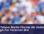 tim tebow backs florida rb jadan baugh for heisman bid Guif