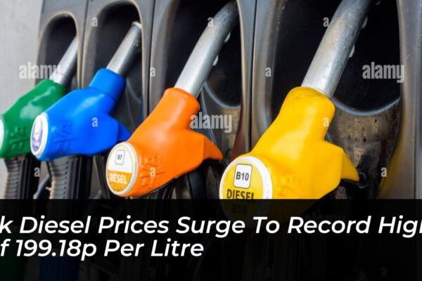 uk diesel prices surge to record high of 199 18p per litre 78Qh