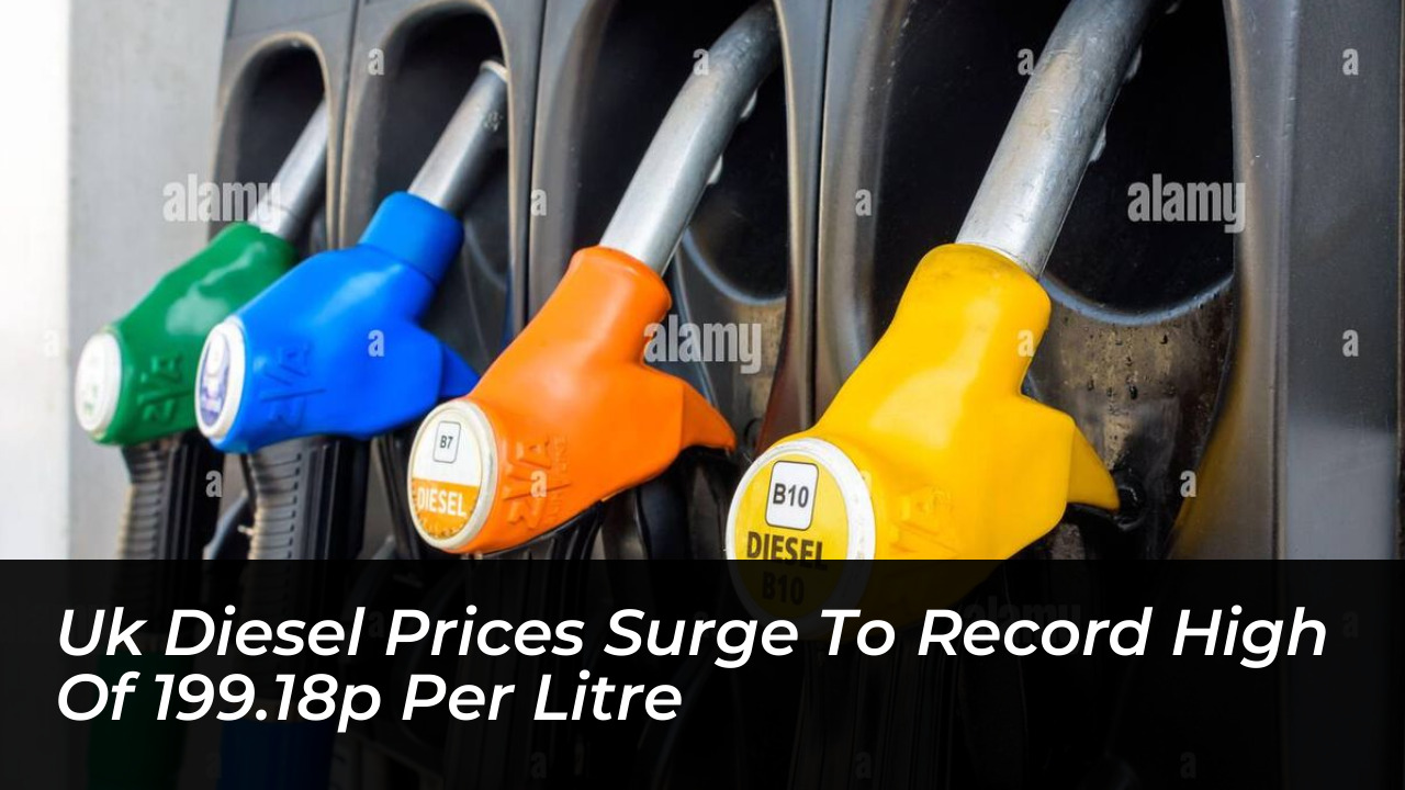 uk diesel prices surge to record high of 199 18p per litre 78Qh