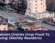 ukrainian drones drop food to starving oleshky residents Lalw
