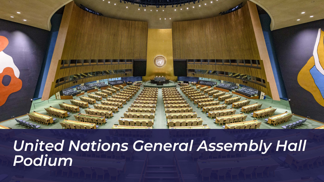Trump Rejects Iran Proposal and Prepares for Post-Midterm Conflict 3 United Nations General Assembly Hall Podium
