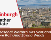 unseasonal warmth hits scotland before rain and strong winds 79IC