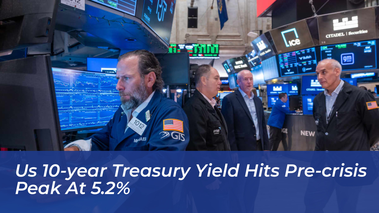 us 10 year treasury yield hits pre crisis peak at 5 2 bDep