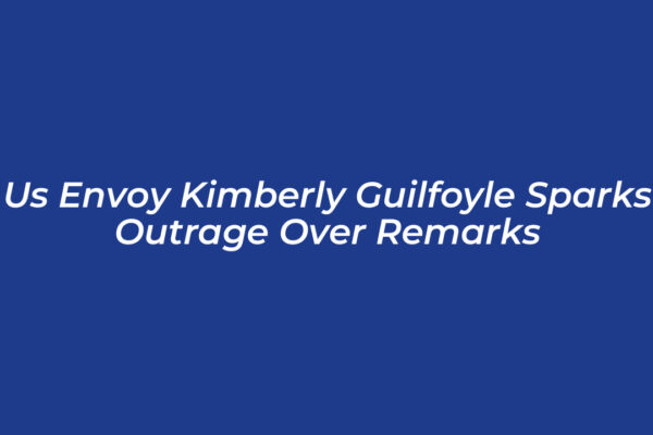 us envoy kimberly guilfoyle sparks outrage over remarks w1Og