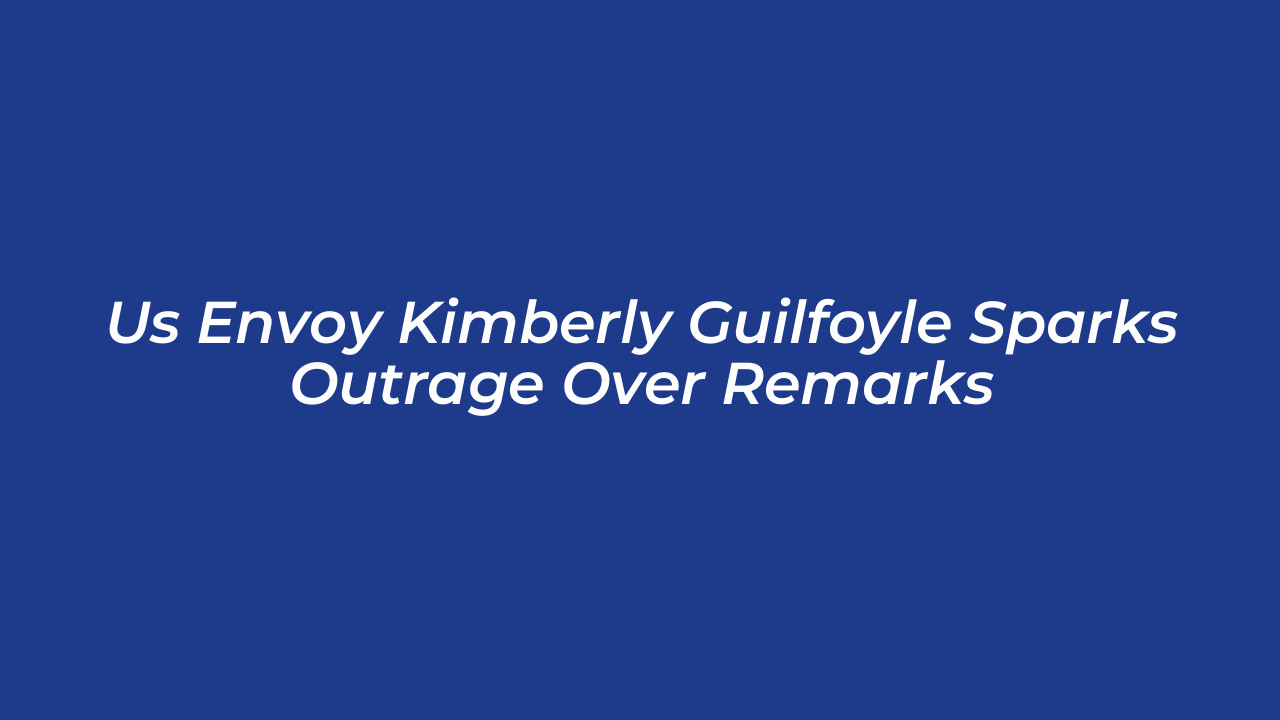 us envoy kimberly guilfoyle sparks outrage over remarks w1Og