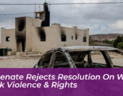 us senate rejects resolution on west bank violence rights RAw7