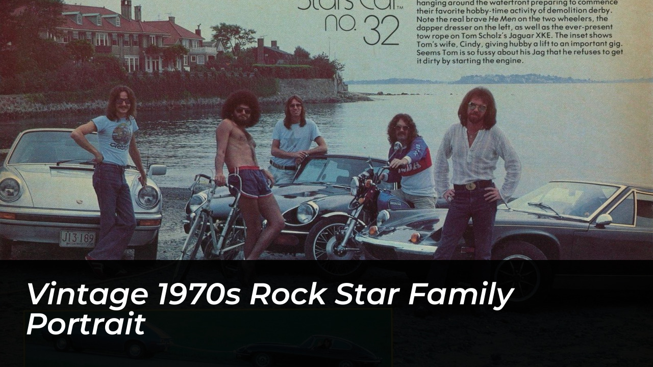 Vintage 1970s Rock Star Family Portrait