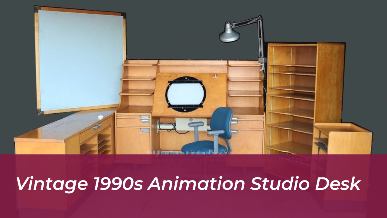 Vintage 1990s Animation Studio Desk