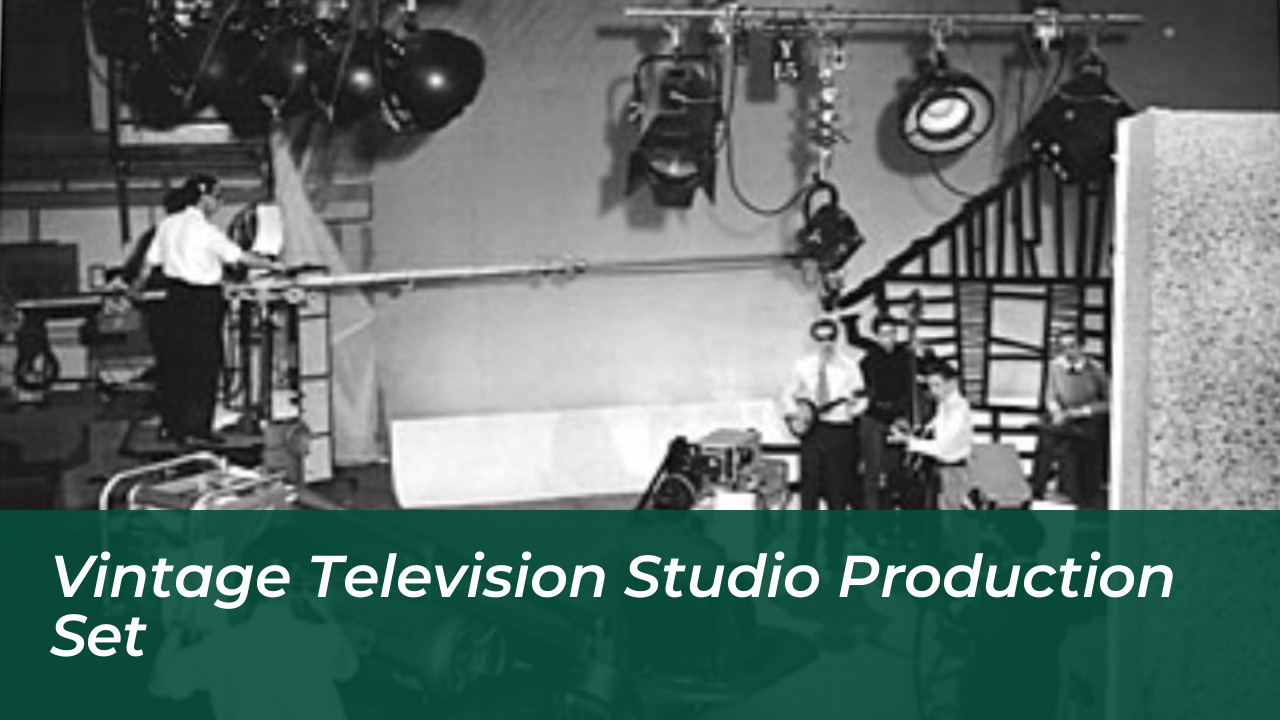 Vintage Television Studio Production Set