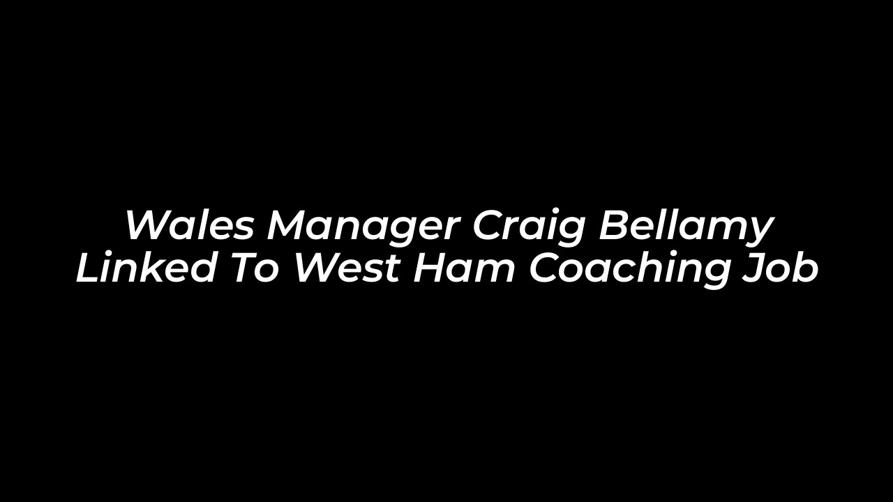 wales manager craig bellamy linked to west ham coaching job nAJX