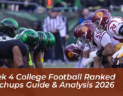 week 4 college football ranked matchups guide analysis 2026 KUAR