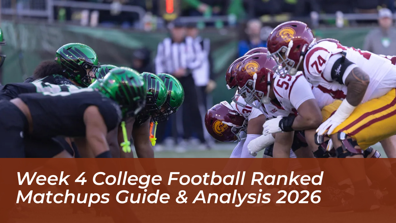 week 4 college football ranked matchups guide analysis 2026 KUAR