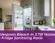 1 tablespoon bleach in 3 78l water safe fridge sanitising ratio 0uun
