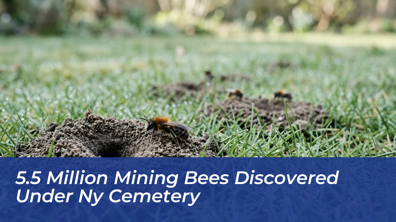5 5 million mining bees discovered under ny cemetery we5N