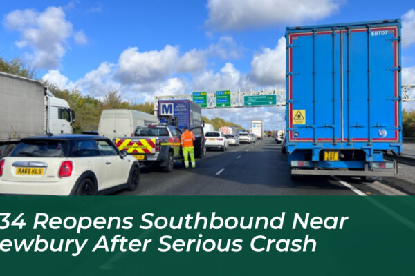 a34 reopens southbound near newbury after serious crash zugs