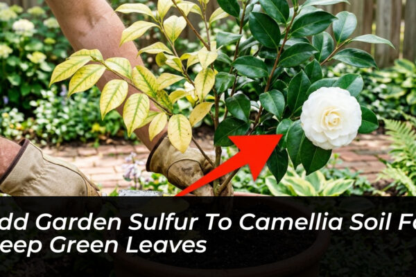 add garden sulfur to camellia soil for deep green leaves DXS8