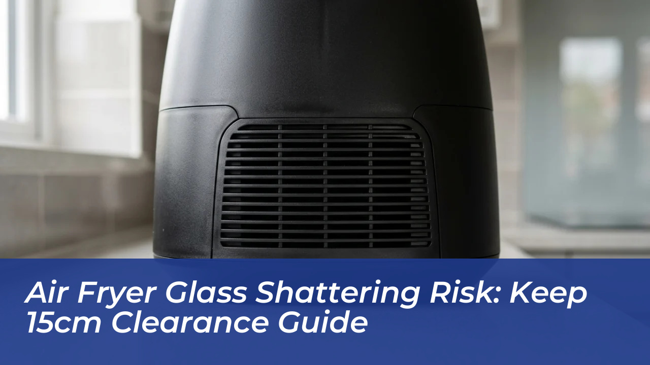 air fryer glass shattering risk keep 15cm clearance guide RsSG