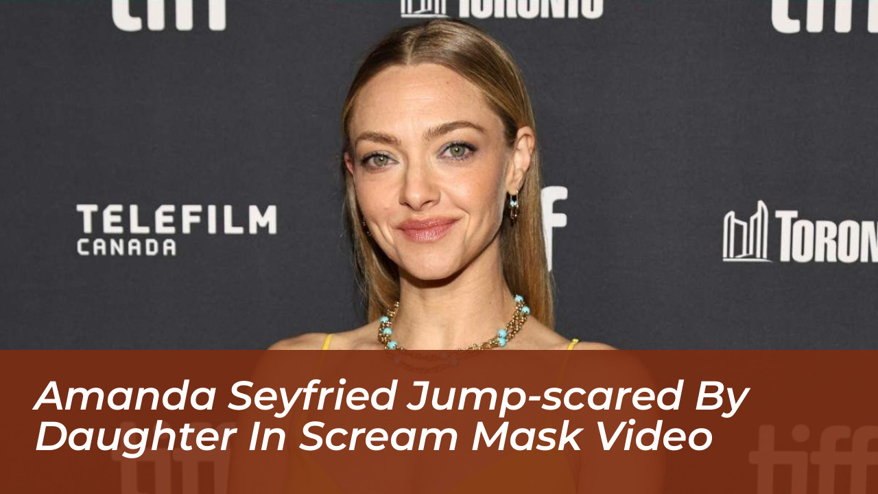 amanda seyfried jump scared by daughter in scream mask video 35ko