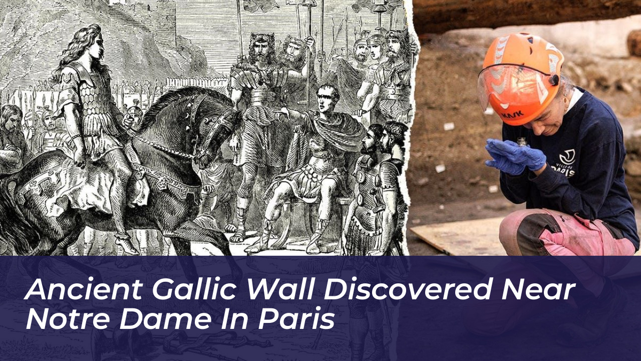 ancient gallic wall discovered near notre dame in paris PYeH