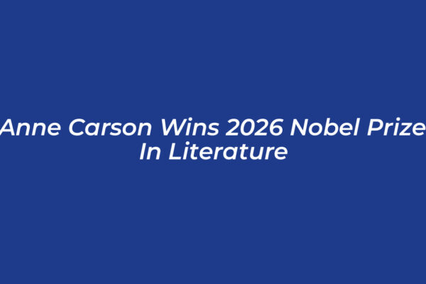 anne carson wins 2026 nobel prize in literature ShO8