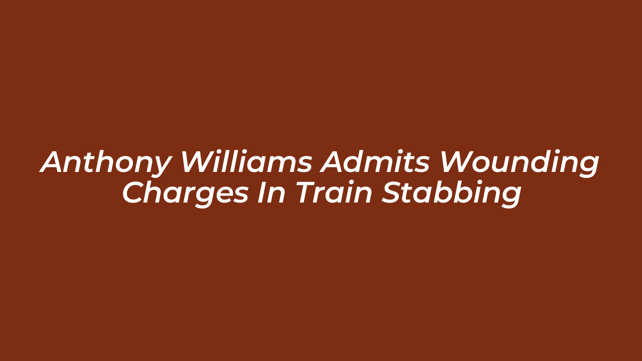anthony williams admits wounding charges in train stabbing 5OJb