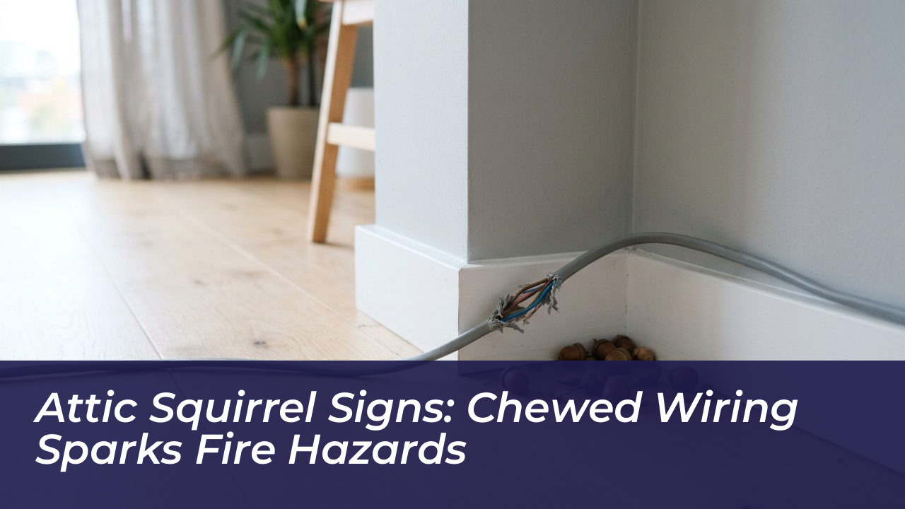 attic squirrel signs chewed wiring sparks fire hazards nhb4