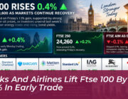 banks and airlines lift ftse 100 by 0 4 in early trade 2K3o