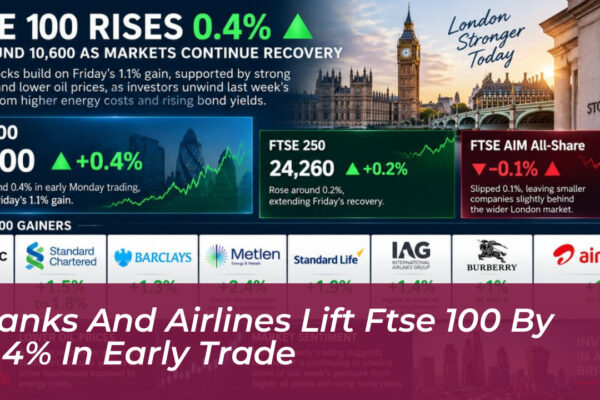 banks and airlines lift ftse 100 by 0 4 in early trade 2K3o