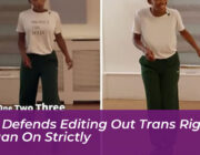 bbc defends editing out trans rights slogan on strictly Sto8