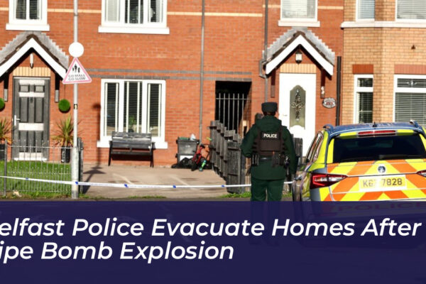 belfast police evacuate homes after pipe bomb explosion Duaw