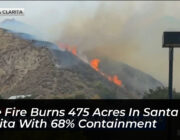 bike fire burns 475 acres in santa clarita with 68 containment 03NM