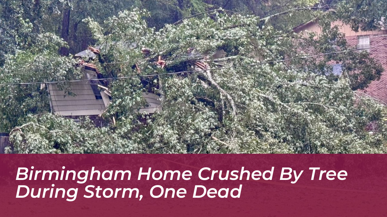 birmingham home crushed by tree during storm one dead Oas3