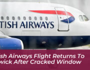 british airways flight returns to gatwick after cracked window A5q4