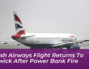british airways flight returns to gatwick after power bank fire YPUo