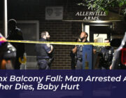 bronx balcony fall man arrested after mother dies baby hurt kmTt