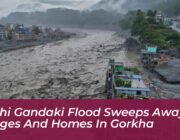 budhi gandaki flood sweeps away bridges and homes in gorkha JNtL