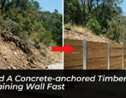 build a concrete anchored timber retaining wall fast 8O3t