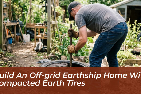 build an off grid earthship home with compacted earth tires BaVc