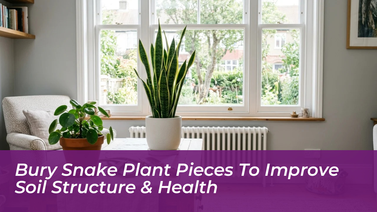 bury snake plant pieces to improve soil structure health Bhuq