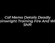 caf memo details deadly wainwright training fire and wind shift 8yna