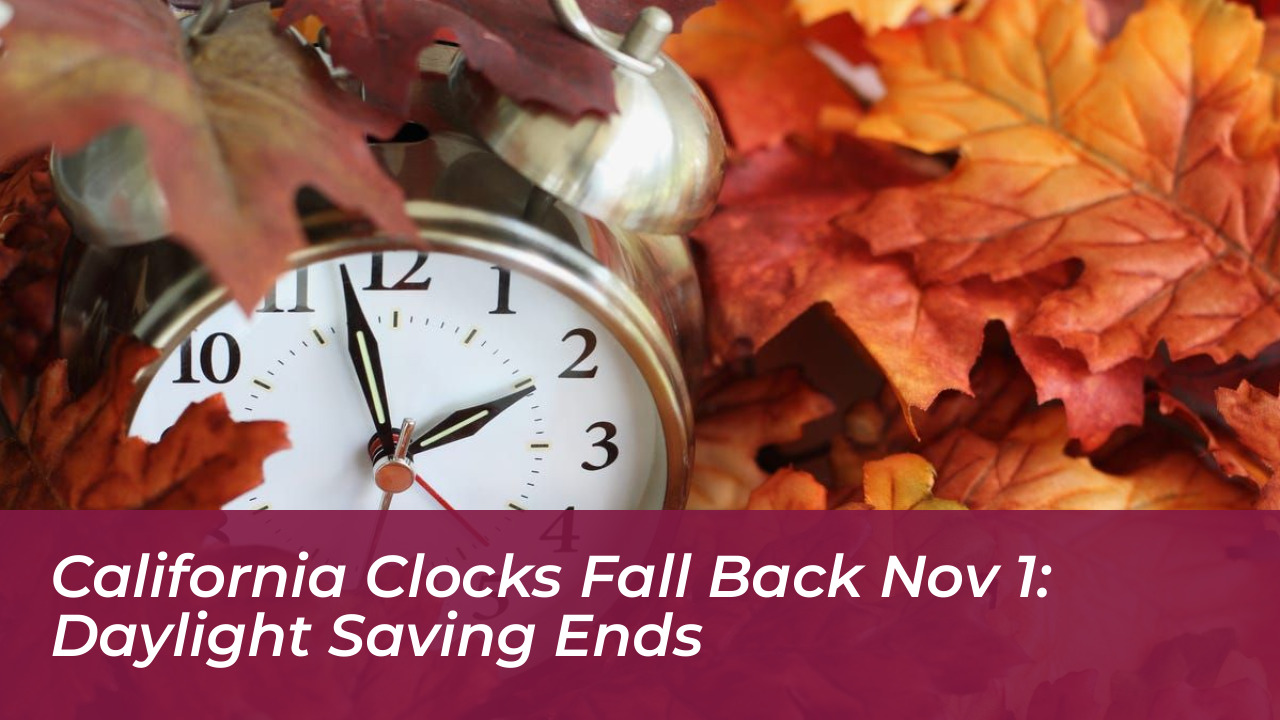 california clocks fall back nov 1 daylight saving ends 3V56