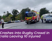 car crashes into rugby crowd in australia leaving 10 injured aQwO