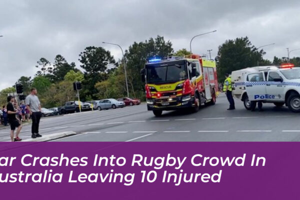 car crashes into rugby crowd in australia leaving 10 injured aQwO