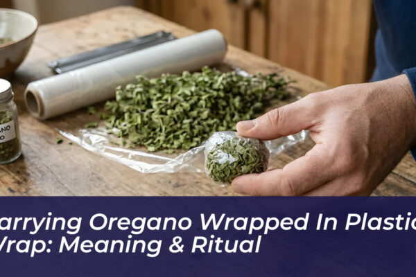 carrying oregano wrapped in plastic wrap meaning ritual nQsK