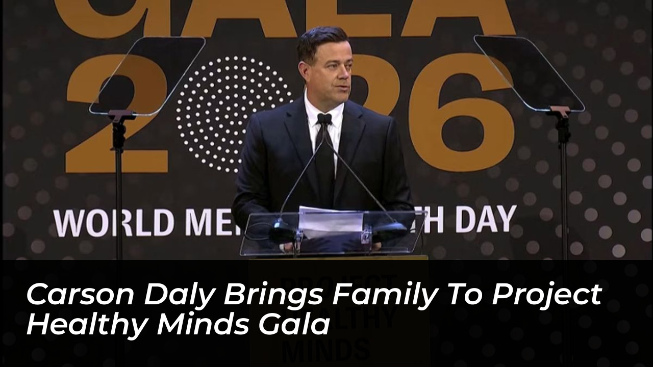 carson daly brings family to project healthy minds gala OWqu