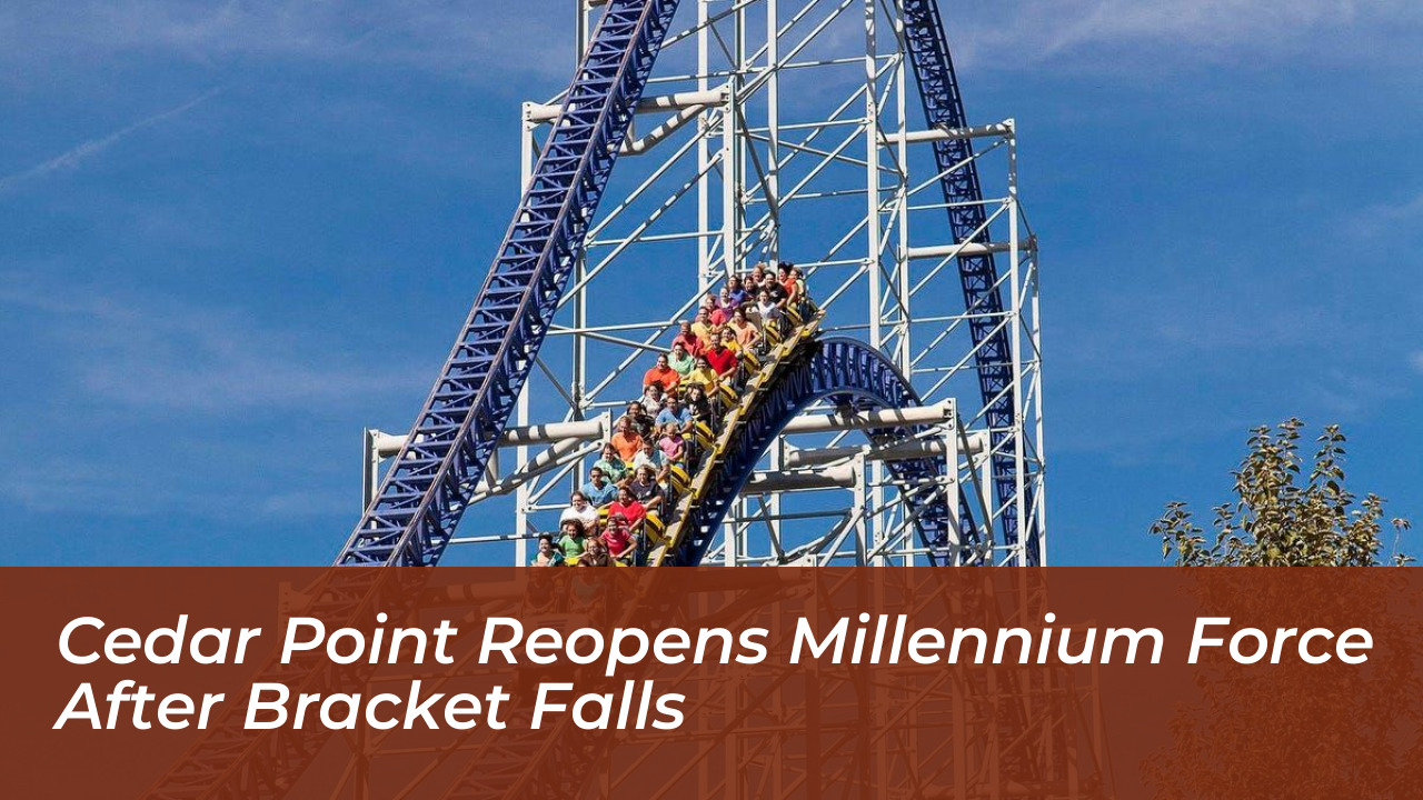 cedar point reopens millennium force after bracket falls sJym